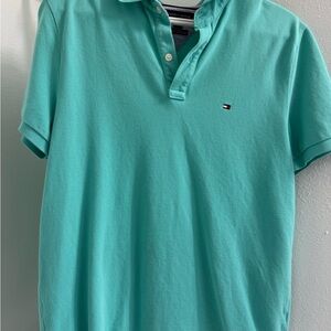 Tommy Hilfiger Men's Aqua Polo Shirt